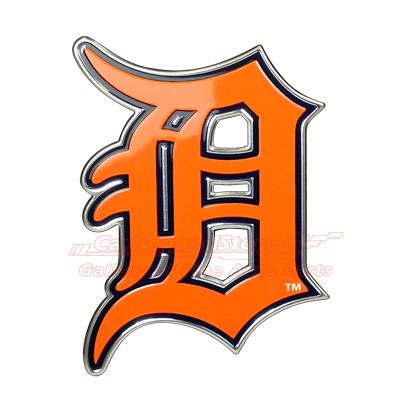 Mlb detroit tigers aluminum color auto emblem, 3d look, licensed + free gift