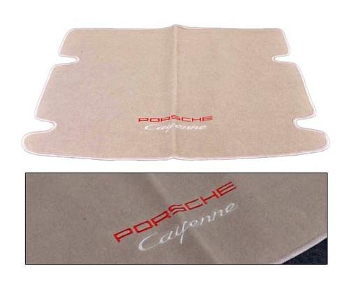 2003-2008 porsche cayenne heavy nylon beige trunk carpet floor mats mat + logo