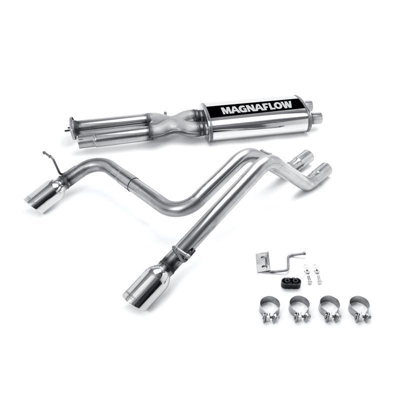 2003-2006 hummer h2 6.0l magnaflow 3" cat-back dual exhaust with tip 16673