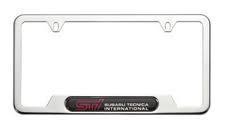 Oem subaru sti polished license plate frame