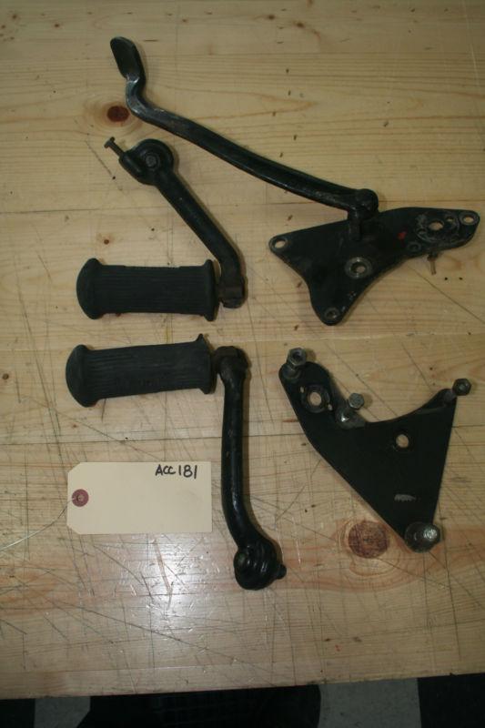 Vintage triumph bonneville motor engine plates foot pegs cafe british motorcycle