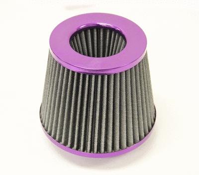 Purple high performance 3" universal short ram cold intake turbo flow air filter