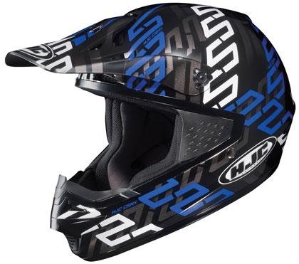 Hjc clx6 cl-x6 link adult mx helmet black blue silver