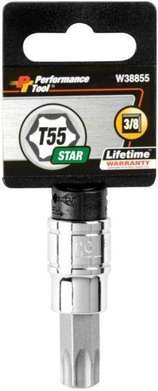 Performance tool w38855 - 3/8" drive t-55 star bit socket