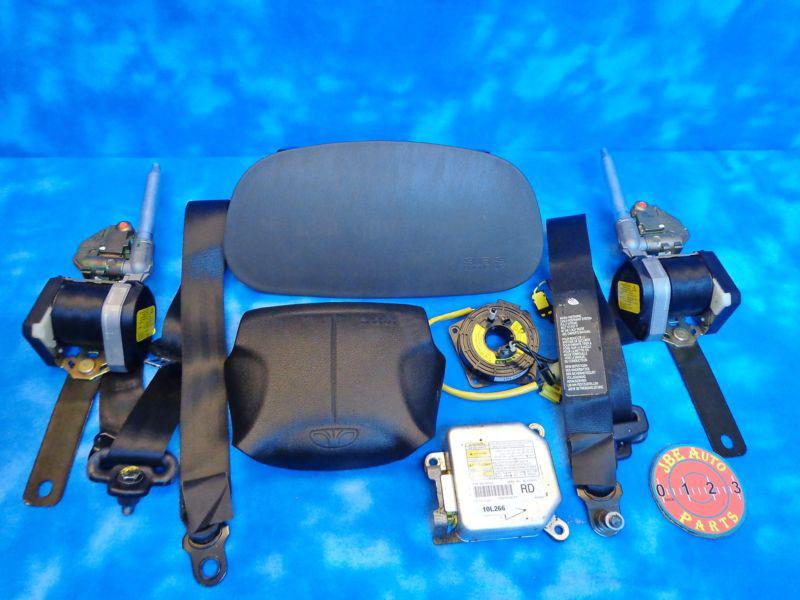 97-02 leganza airbag set driver passenger airbags  module clockspring seat belts