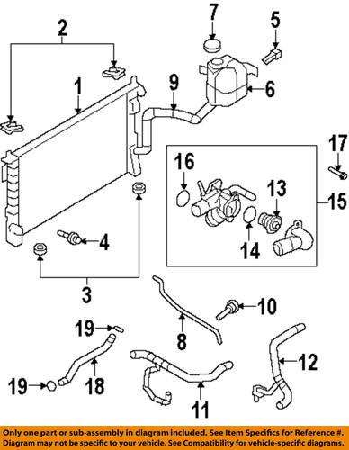 Ford oem at4z8a080ca radiator-reservoir