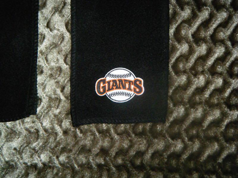 San francisco giants  - black fleece scarves scarfs scarf  9" x 60" mlb baseball