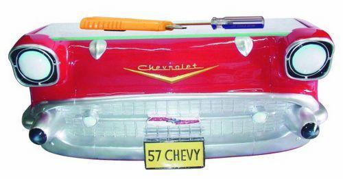 Chevy 1957 bel air muscle car shelf man cave cool collectiblegear headz products