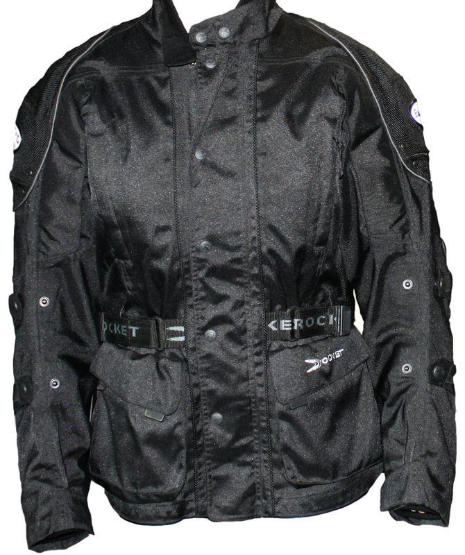 Joe rocket black armored motorcycle jacket (m)