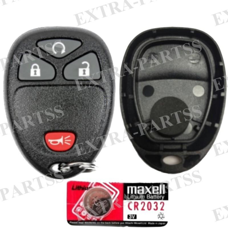 New gm remote key keyless fob replacement case shell pad repair fix + battery