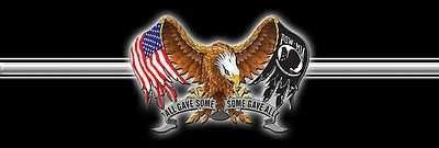 1 of a kind truck rear window perforated graphic eagle pow mia american flag 