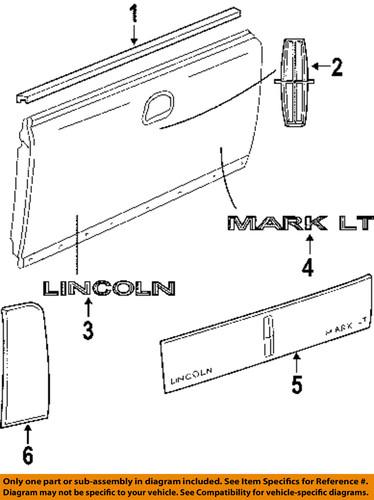 Lincoln oem 5l3z9942528ab pick up box-emblem badge nameplate