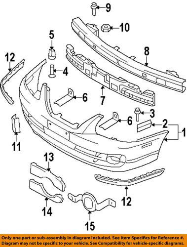 Hyundai oem 865232d500 front bumper-blank cover