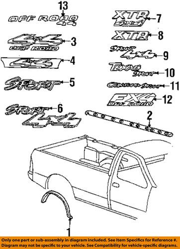 Ford oem 2l3z8425622bae pick up box-decal sticker