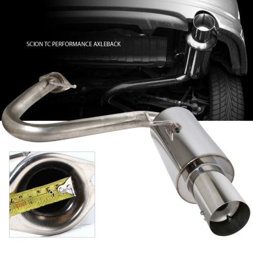 05-10 scion tc 4x4" tip stainless alxelback axle-back exhaust muffler bolt on