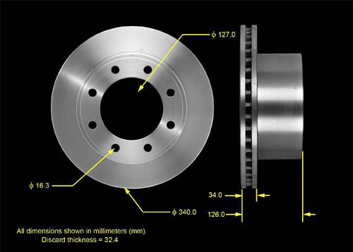 Bendix prt5730 rear brake rotor/disc-disc brake rotor