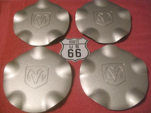 1997-2000 new set 4 dakota sport slt 1999 durnago silver wheel center caps hubs