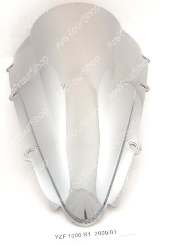 Windshield windscreen double bubble yamaha yzf 1000 r1 2000-2001 chrome