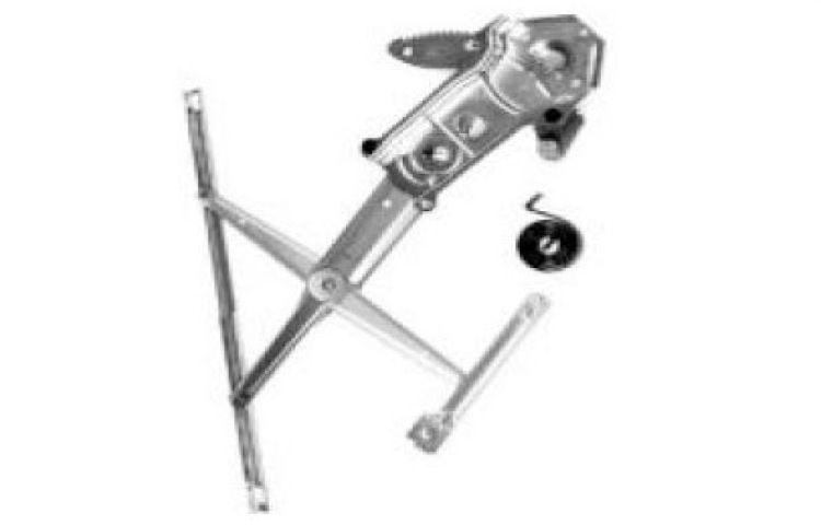 Manual front window regulator with warranty - pair