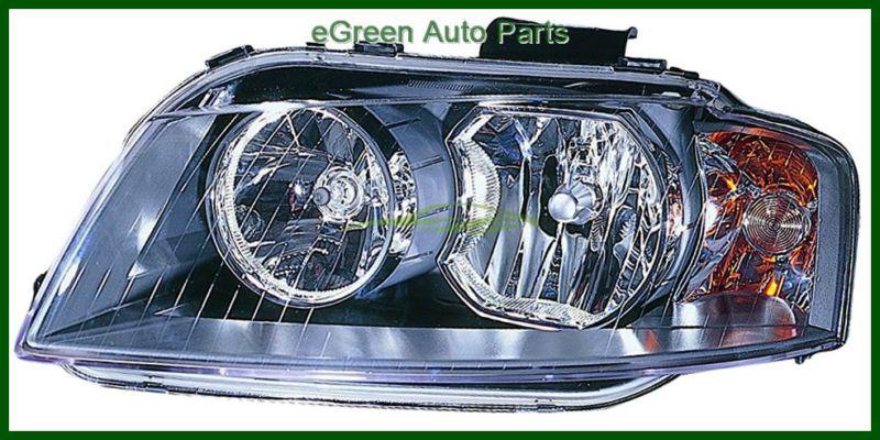 06-08 a3 head light lamp left driver halogen