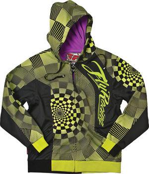 Fly racing youth vanhoodie zip hoody yellow s/m