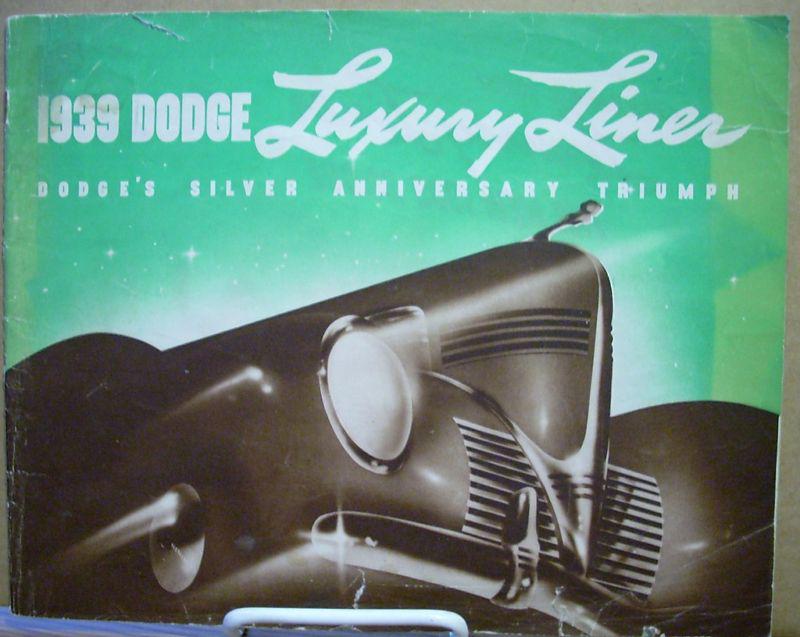 1939 39 dodge luxury liner sales brochure catalog