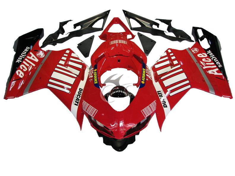 Injection molded  abs plastic fairing body work for ducati 848 1098 1198