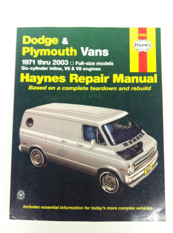 Haynes manual dodge & plymouth vans 1971-2003 read for more info