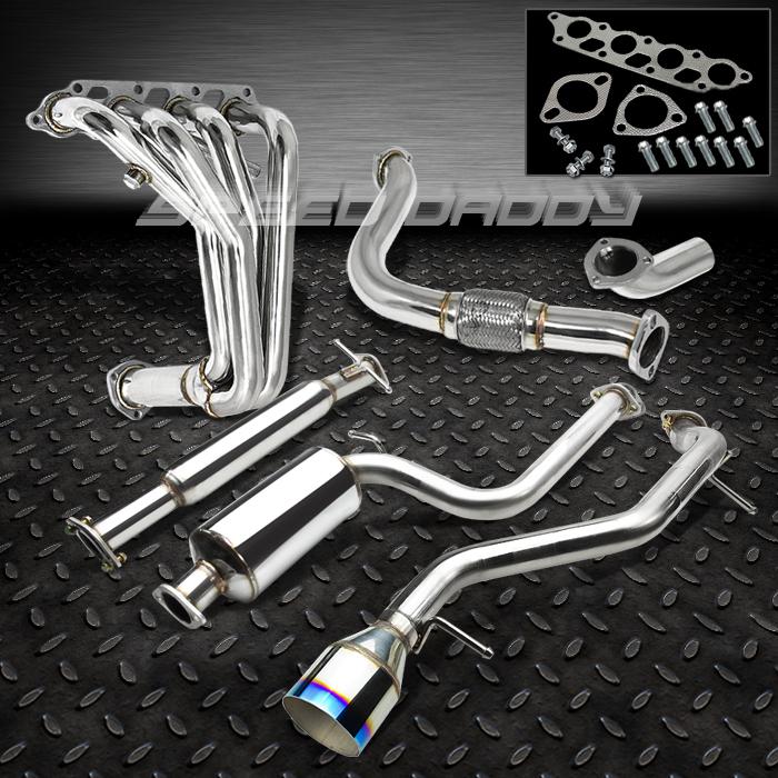 4.5"burnt tip catback+header+downpipe full exhaust 00-04 ford focus 2.0l zx3/zx5