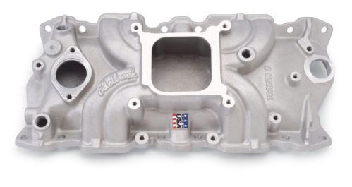 Edelbrock torker ii intake manifold 5001 chevy sbc 283 327 350 fits stock heads