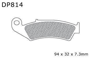 Dp standard brake pads front fits honda ax/1 250 1988