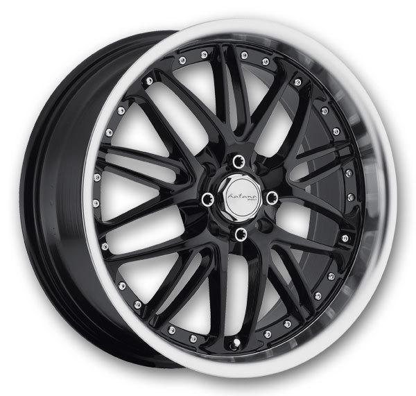 Katana gr4 18x7.5 black machine lip 4x100 4x114.3 +45