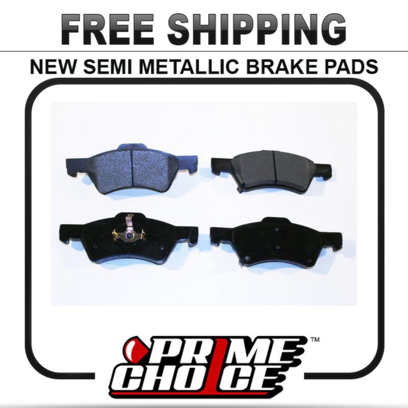 New premium complete set of front metallic disc brake pads with shims