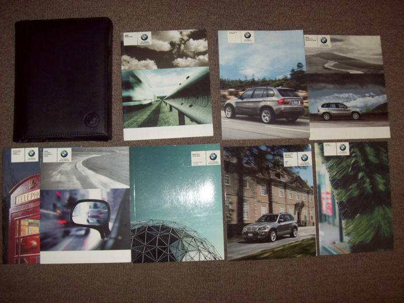 2007 bmw x5 owners manual portfolio + leather case + books 