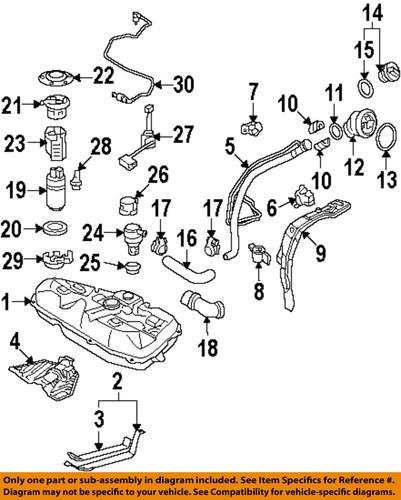 Toyota oem 7720112750 fuel tank filler neck