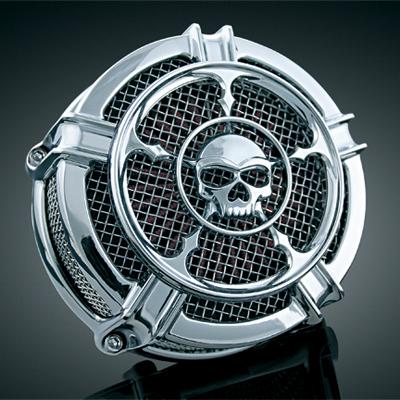 2858001 kuryakyn 3797 mach 2 air cleaner zombie medallions (ea) for harley-david