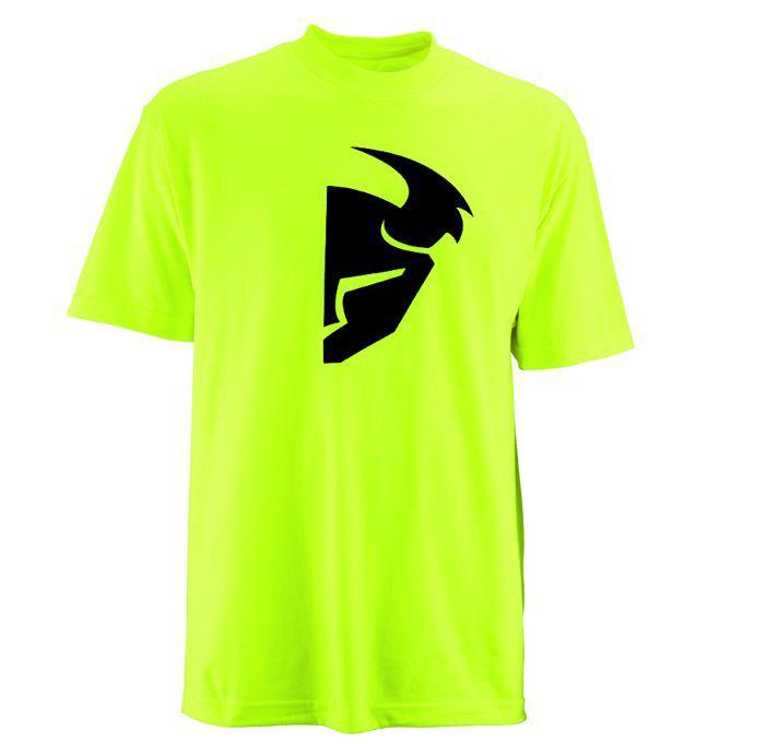 Thor 2013 don saftey green neon tee short sleeve shirt l large new