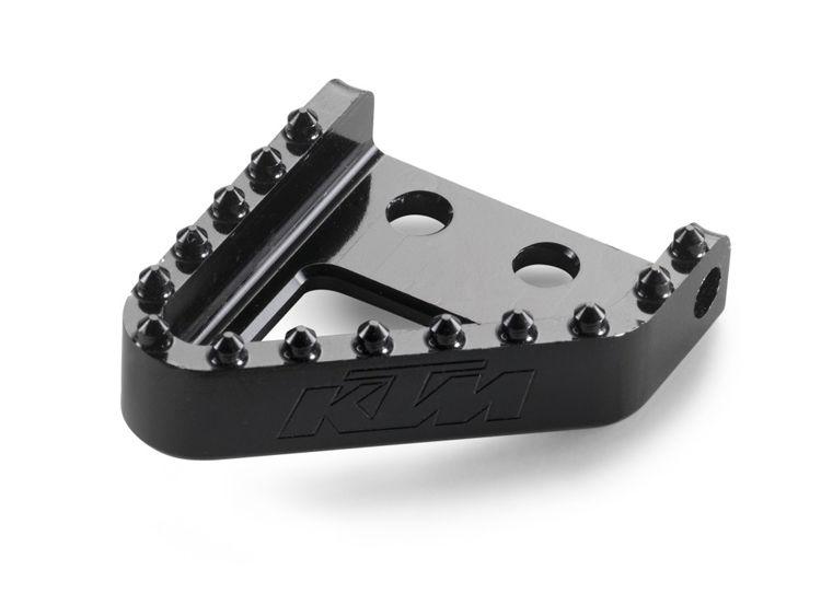 Black ktm step plate for brake pedal lever tip 125-530cc 2004-2010 54813951100