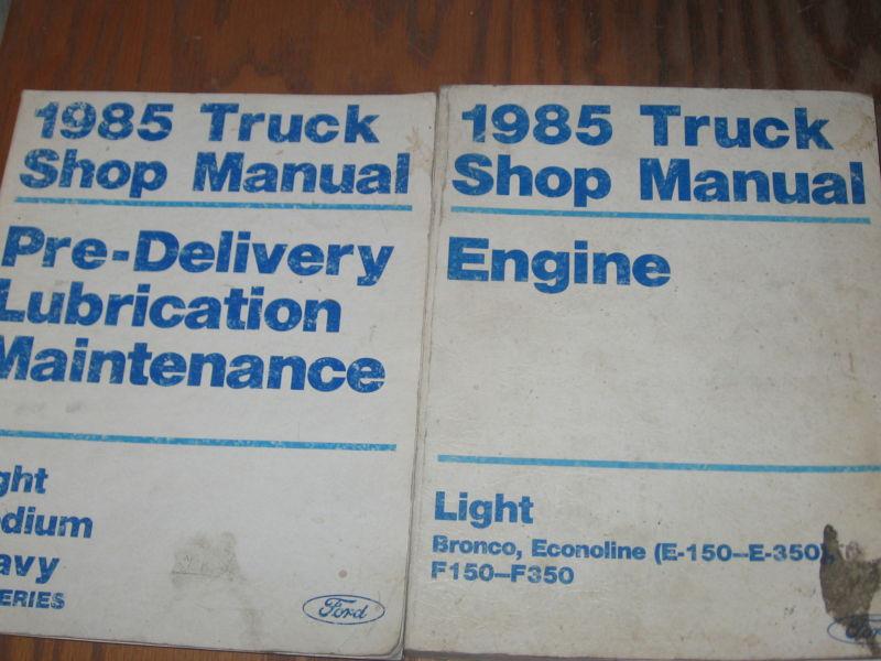 1985 ford truck bronco factory service manual set of 2    engine and maintenance