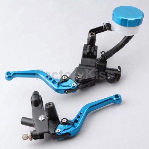 Gau motorcycle clutch brake levers set 7/8" blue handlebars