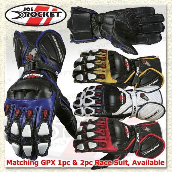 Joe rocket gpx 2.0 leather race glove red md