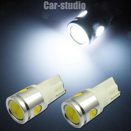 2x white t10 2825 168 194 4-smd led replacement bulbs car parking lights #09