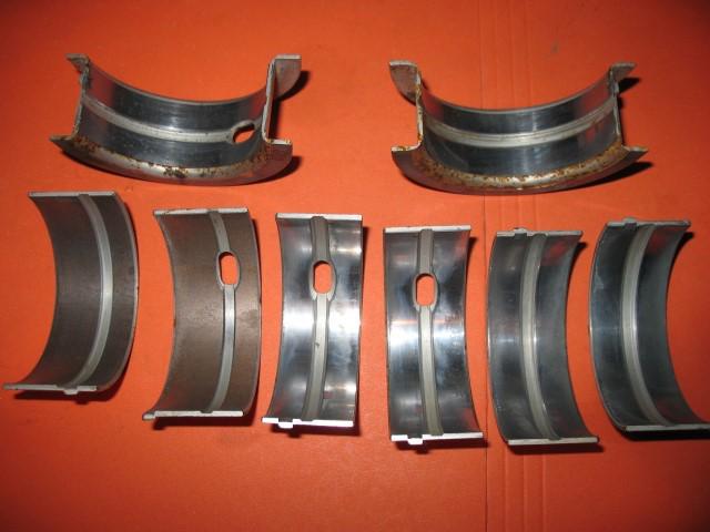 1942-1960 rambler nash amc 6 cylinder main bearing set 195.6, 172.6, & 184 cid