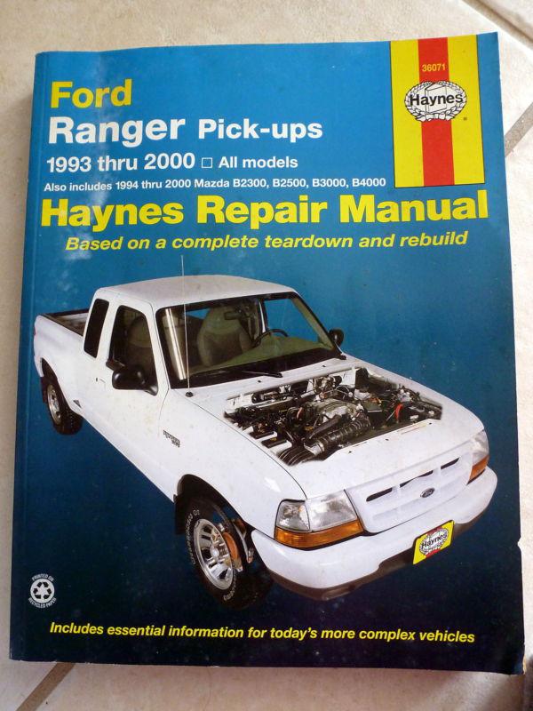 Book haynes repair manual ford ranger pickups 1993-2000 all models vguc (d)