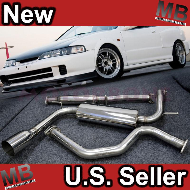 90-93 acura integra rear tail catback n1 exhaust system da6 4 tip jdm oe style