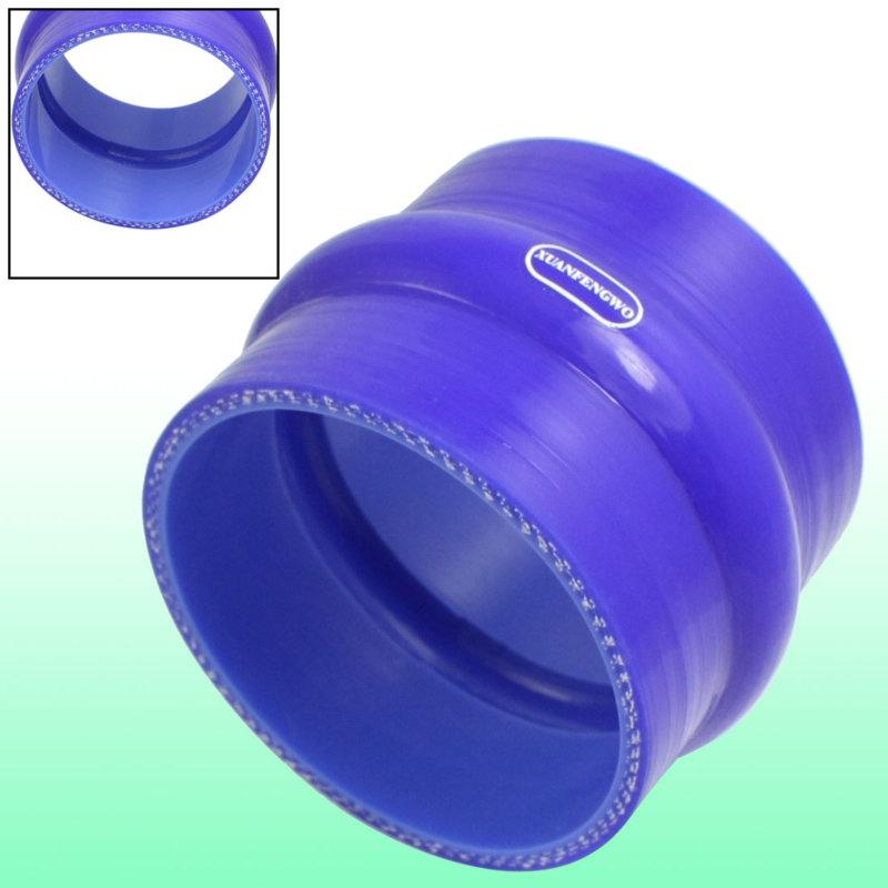 Vehicle straight silicone hump turbo hose reducer joiner blue 3.5"