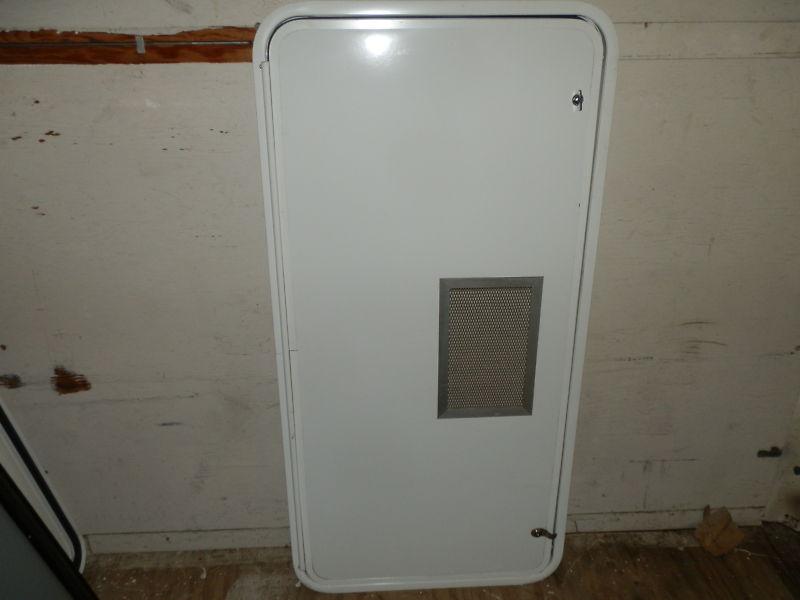 Rv cargo door r.o. 50" tall x 24" wide x 2" thick white with vent 