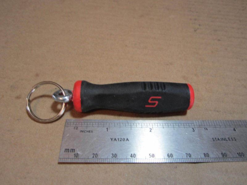 Snap-on tools red screwdriver soft handle key chain free ship usa only