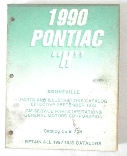 1990 pontiac bonneville parts and illustrations catalog parts book manual 