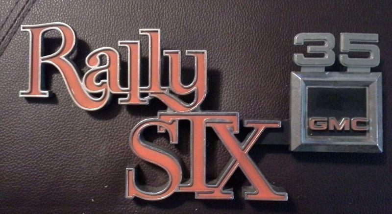 Gmc g series rally stx six gmc 35 emblem badge 79 thru 88 vgc